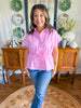 The Cinch & Charm Top in Pink