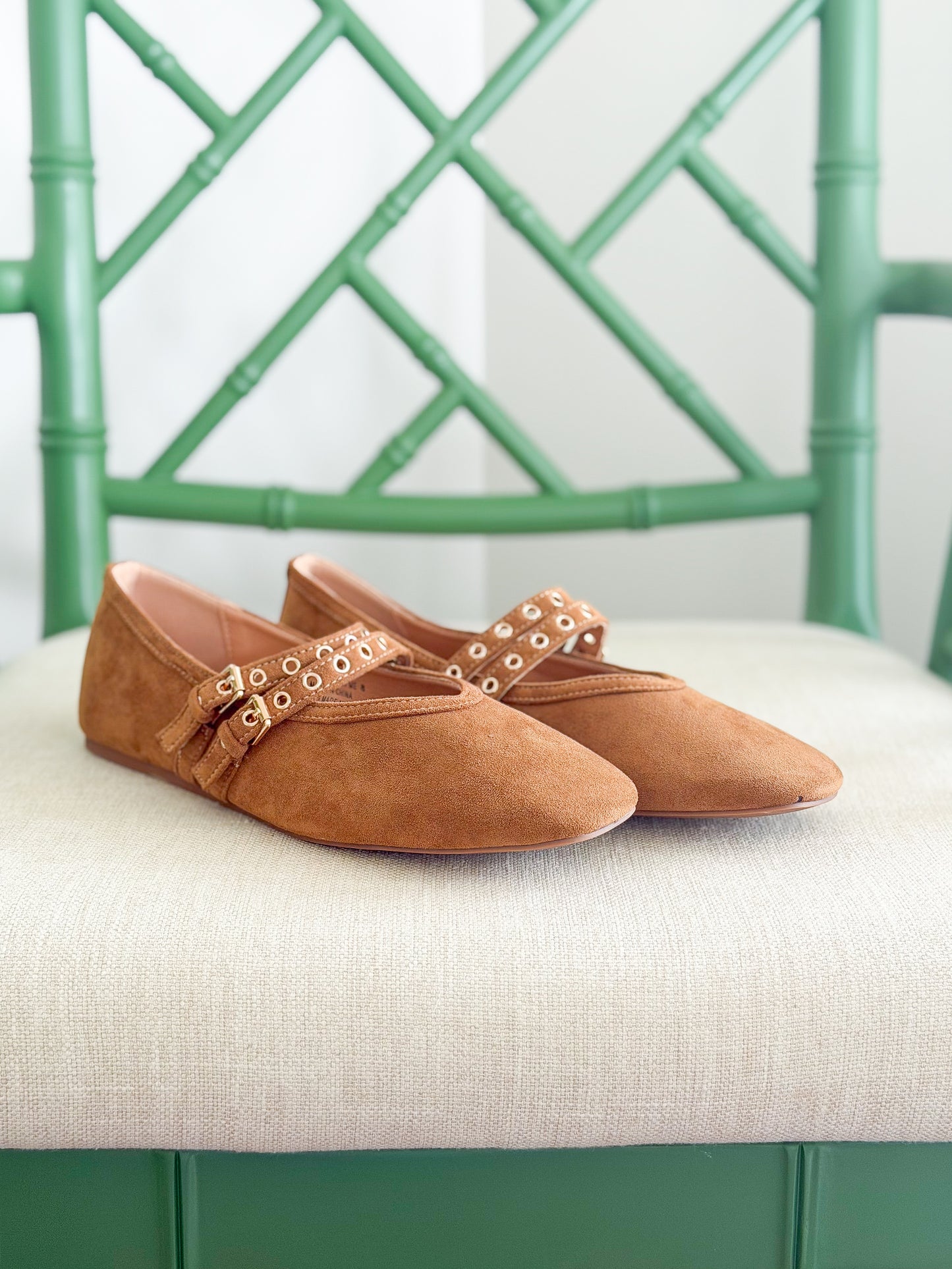 Corkys | All Eyes on Me Mary Jane Flat in Camel Faux Suede