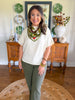 Arden Mock Neck Top in Ivory