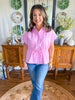 The Cinch & Charm Top in Pink
