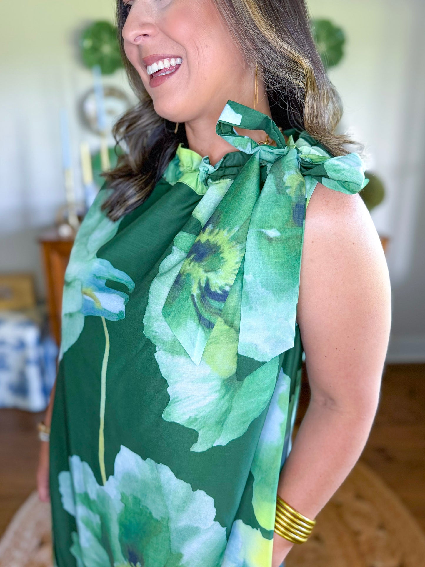 The Magnolia Floral Ruffle Dress