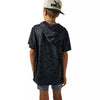 Burlebo | Youth Performance Short Sleeve Hoodie in Black Camo