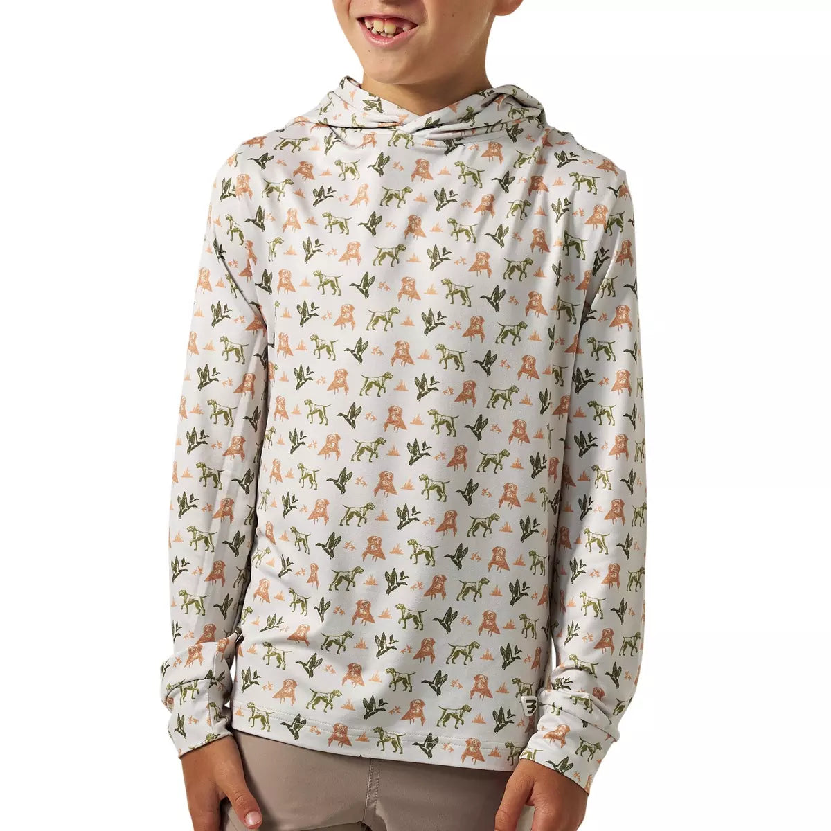 Burlebo | Youth Performance Hoodie in Mallard Duck Dog