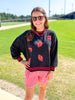 Mary Square | Millie Football Sweatshirt in Red & Black