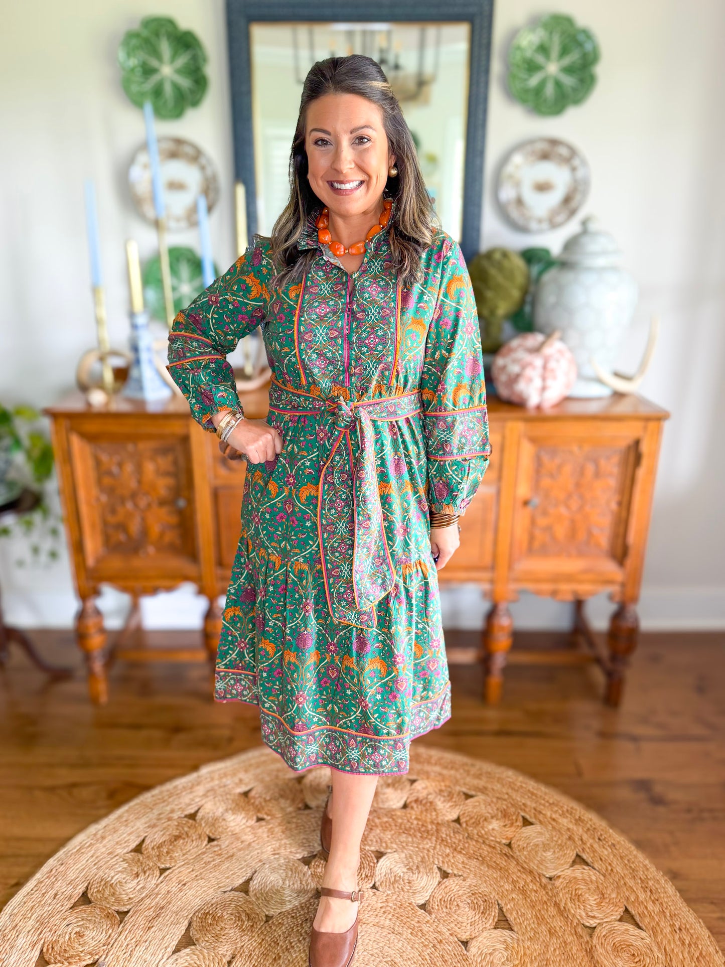 Heart of Grace | Caroline Midi Dress in Heatherwood Vine