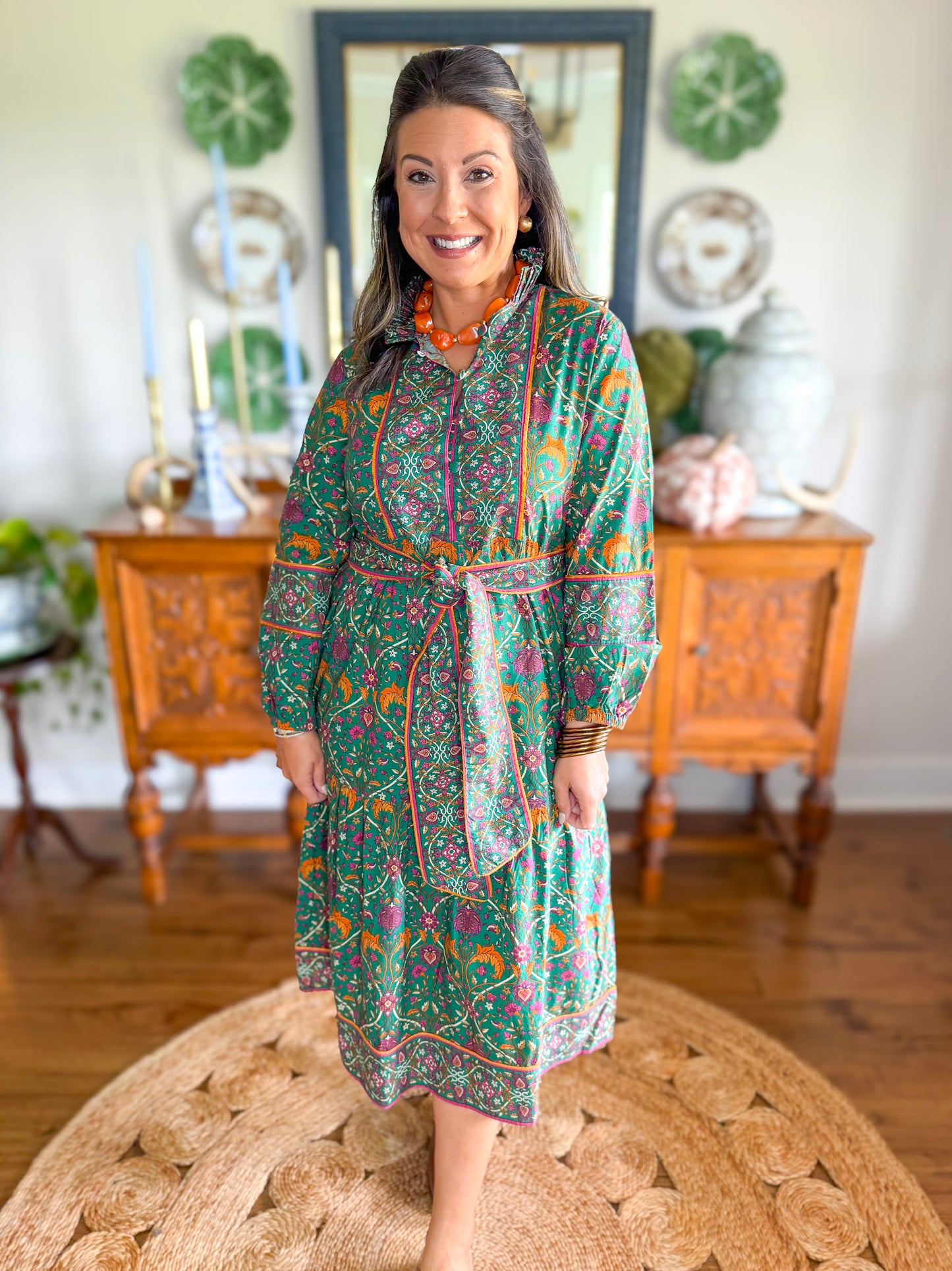 Heart of Grace | Caroline Midi Dress in Heatherwood Vine