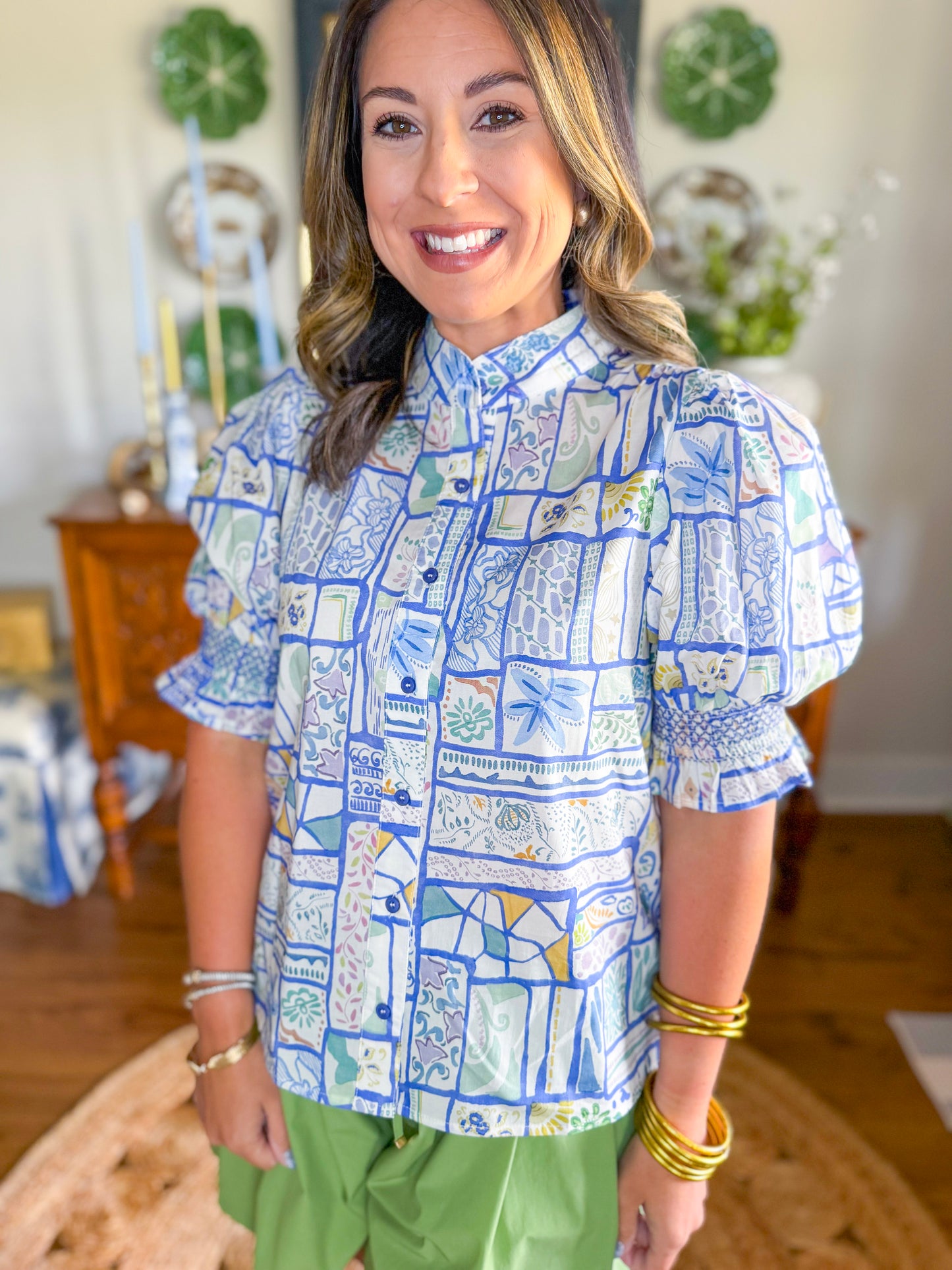 Bluebell Mosaic Top