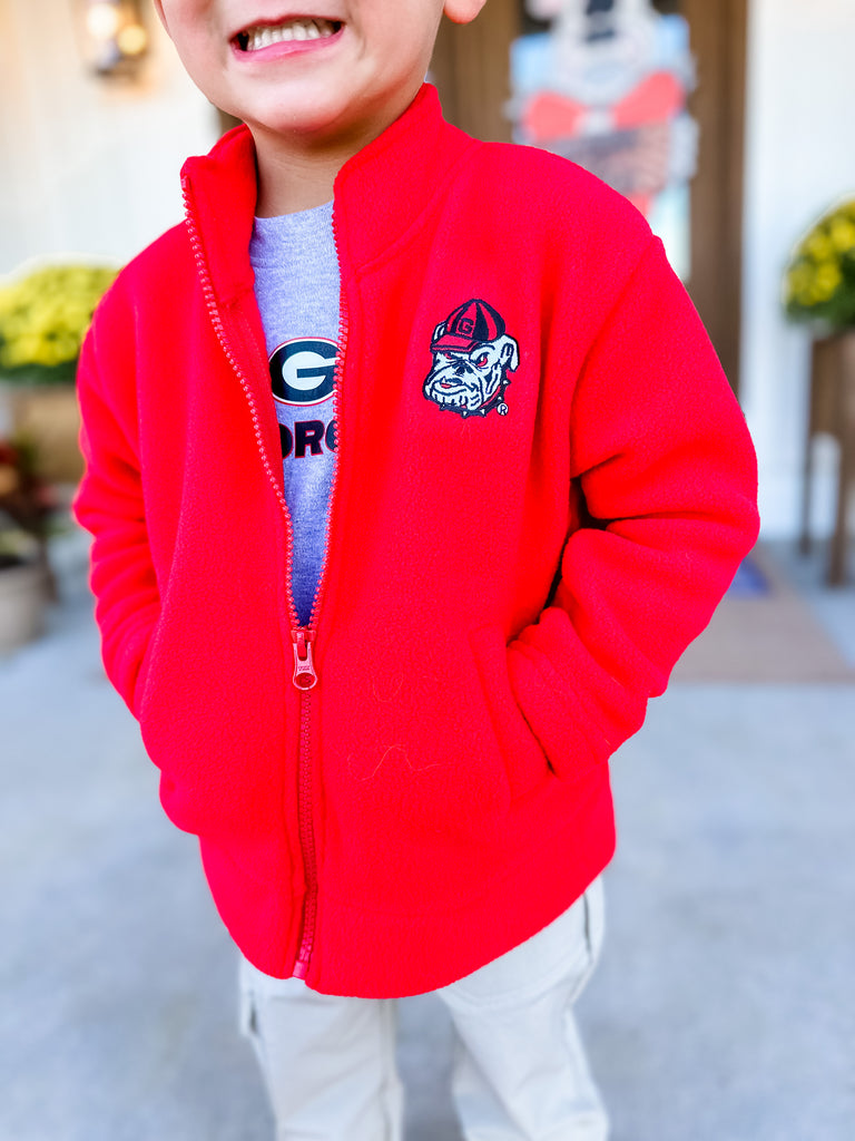 Georgia Bulldogs Fleece Jacket in Red