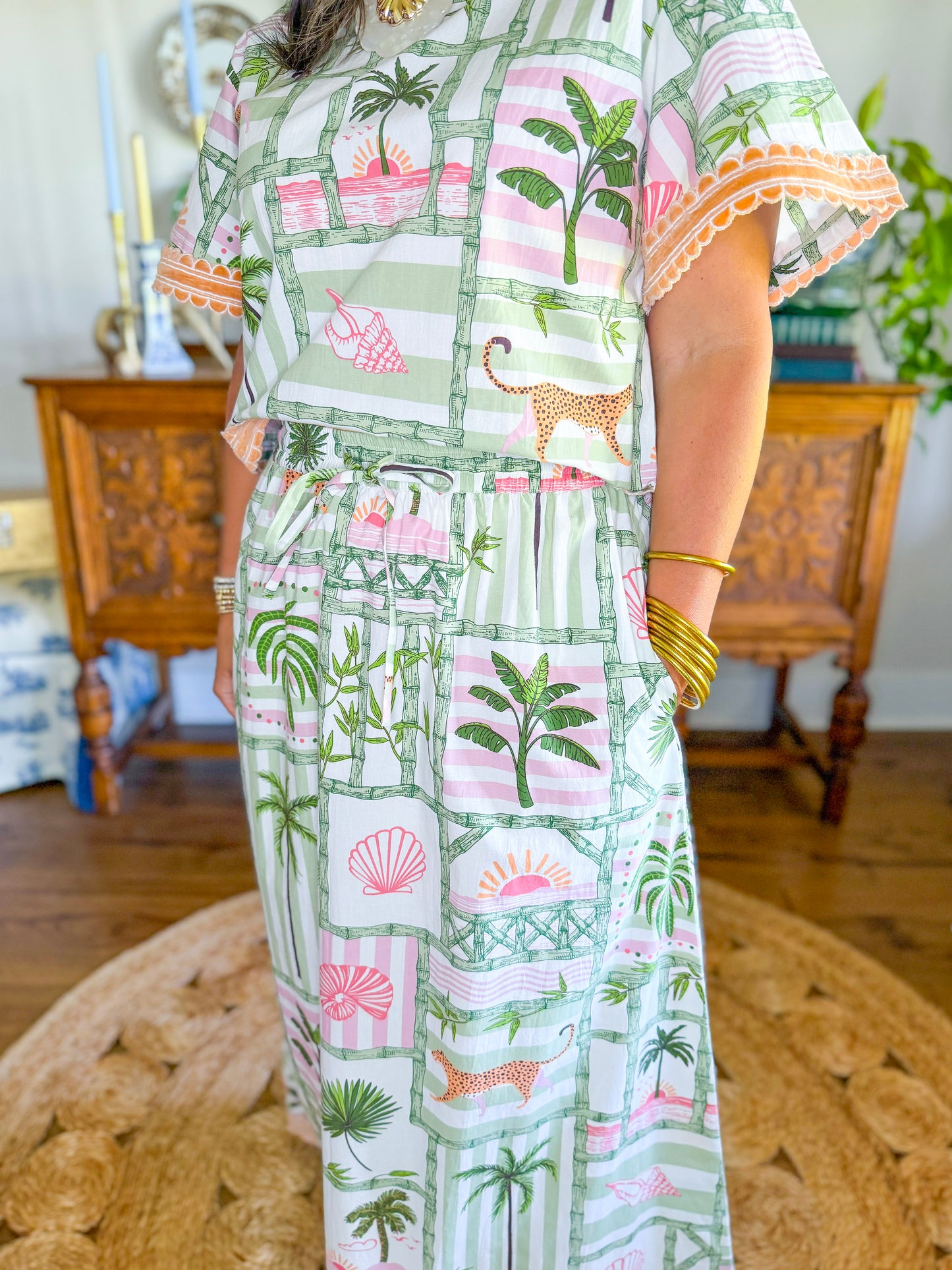 Heart of Grace | Skirt Set in Palm Postal