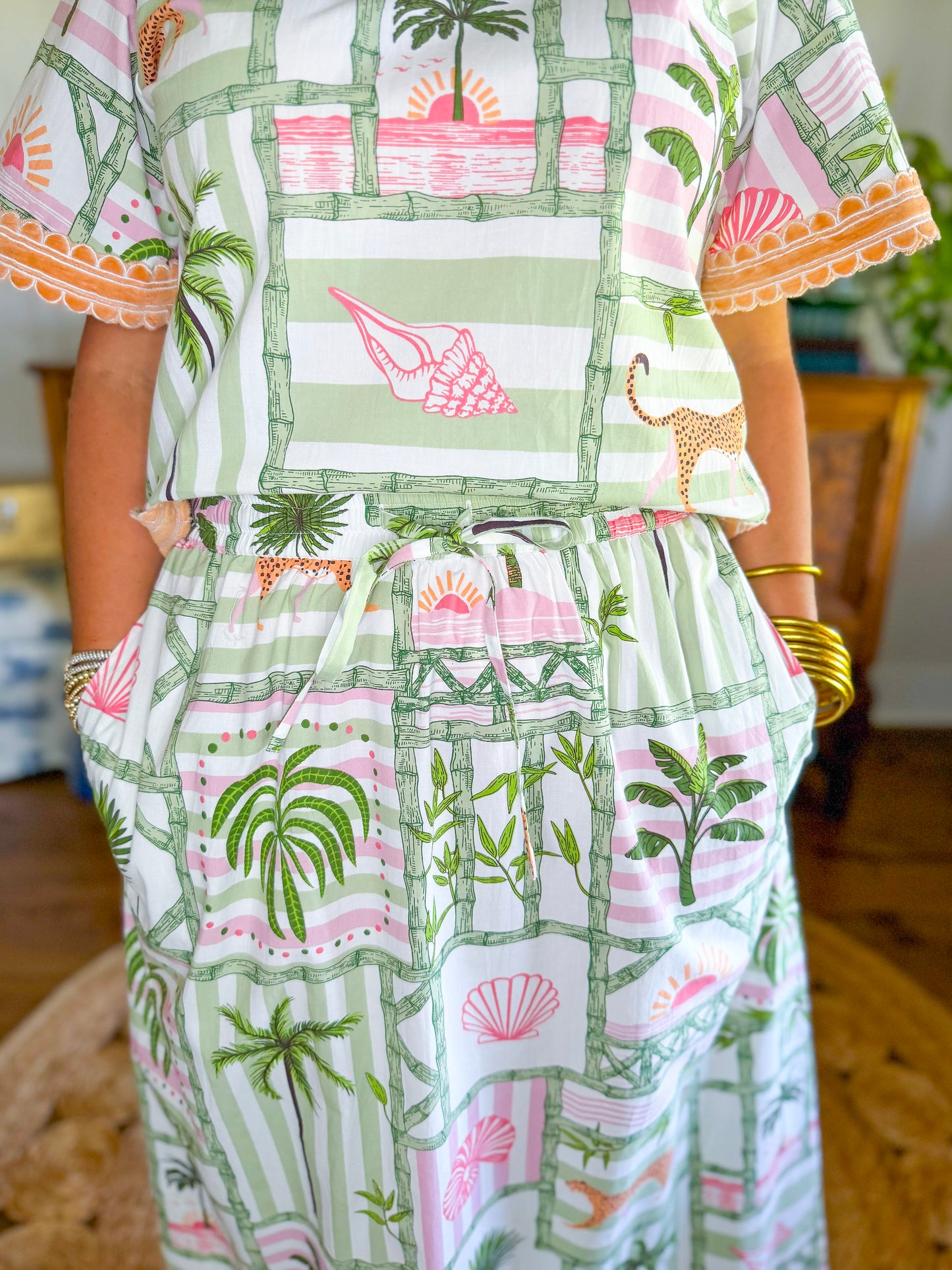 Heart of Grace | Skirt Set in Palm Postal