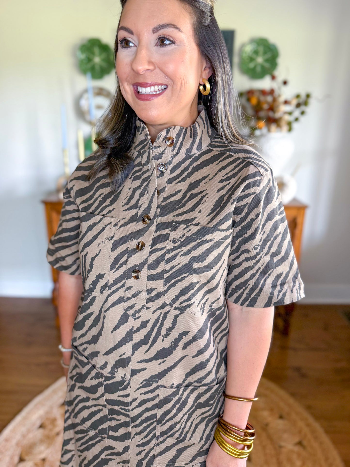 Roam Free Zebra Mini Dress