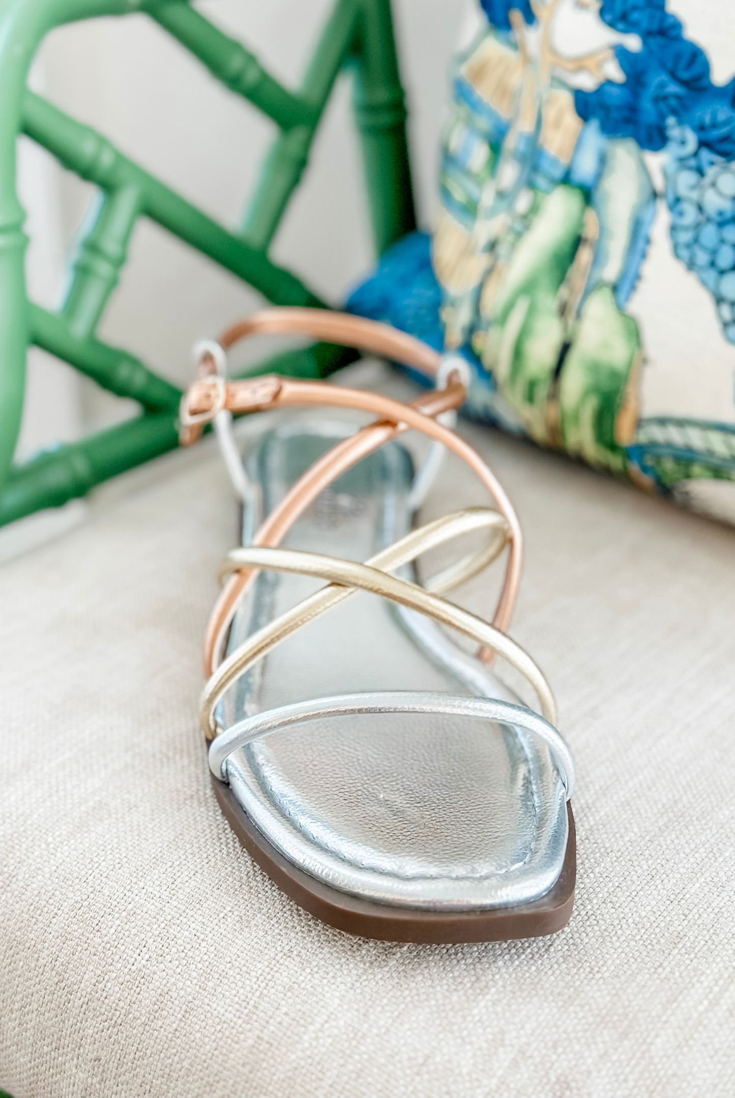 Naked Feet Minimalist Flat Sandal in Gold