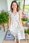 The Hydrangea Floral Midi Dress