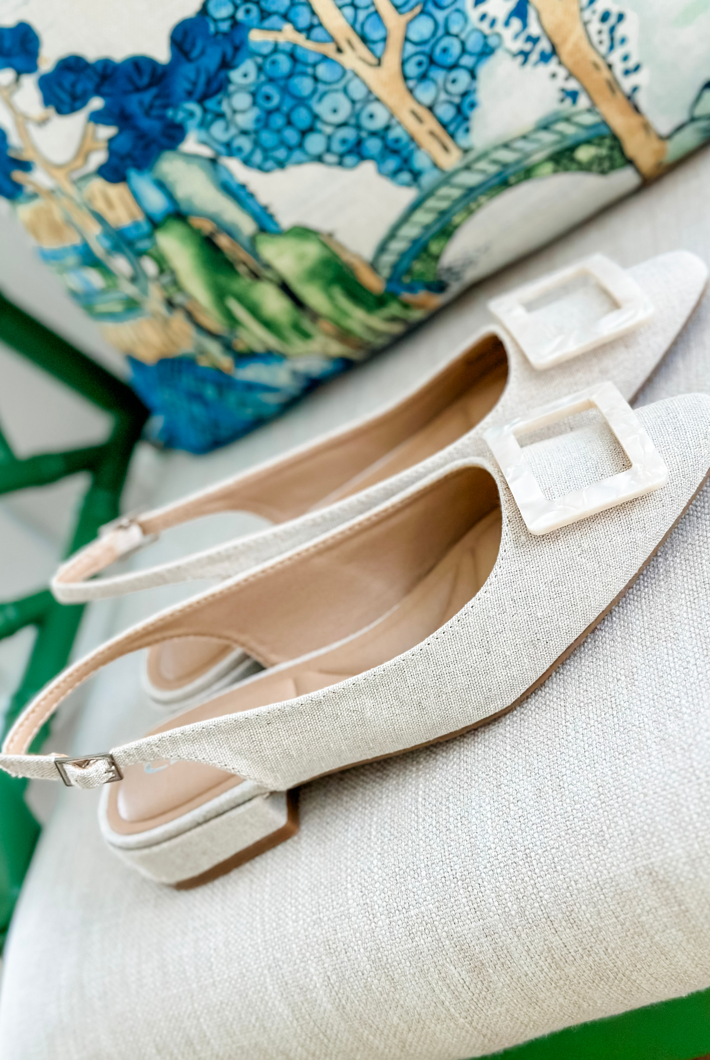 Sweetie Slingback Sandal in Linen