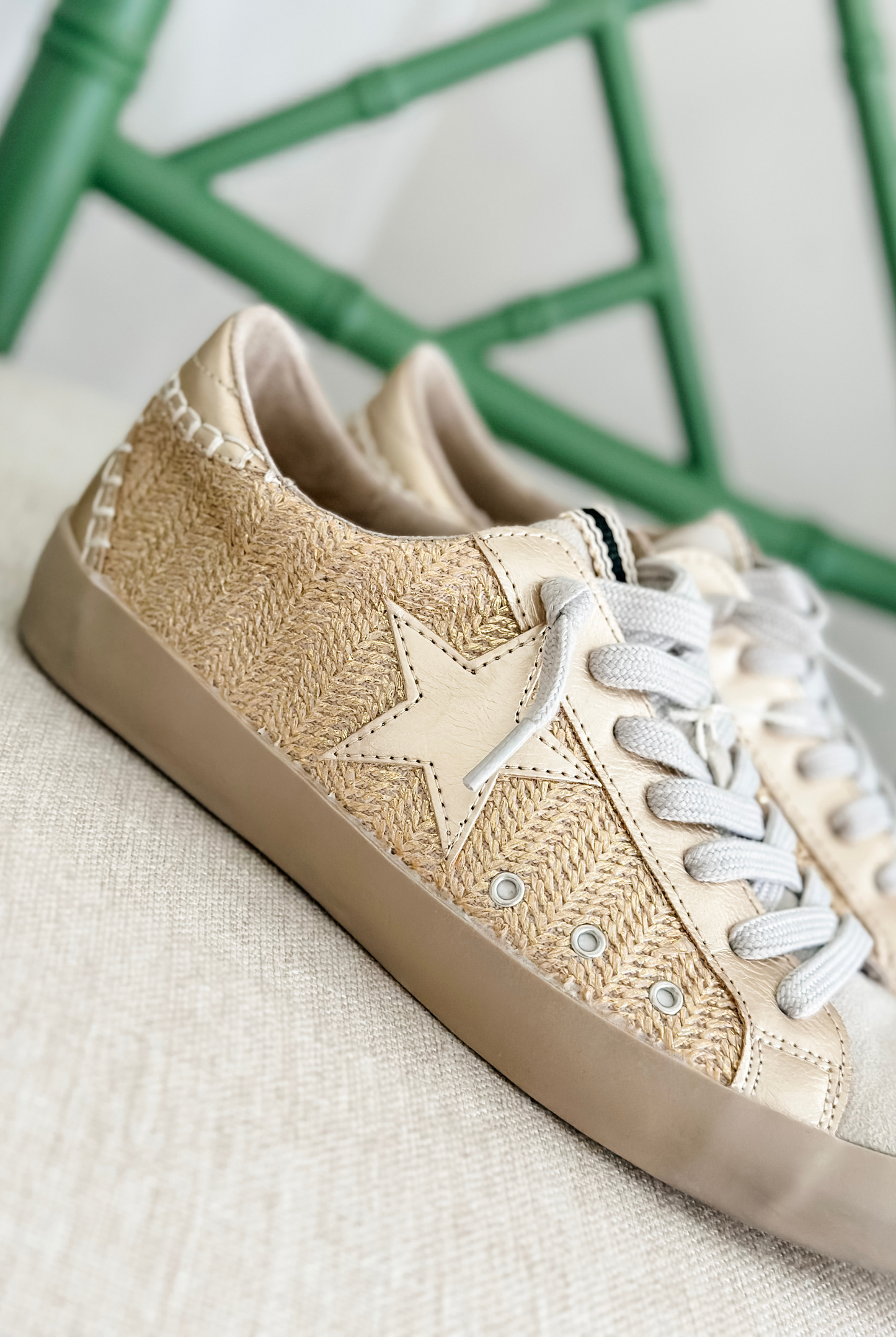 Paula Sneakers in Gold Woven