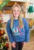 Joy to the World Indigo Blue Sweatshirt