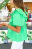 Adrienne Juliette Jacquard Top in Green Apple