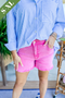 The Caroline Shorts in Hot Pink