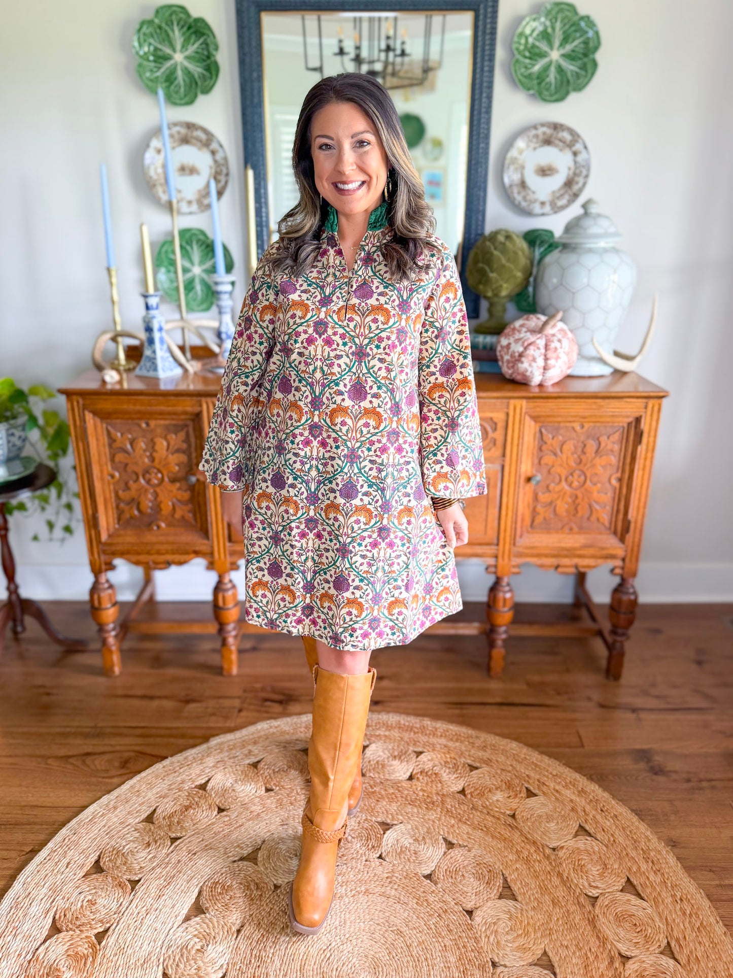 Heart of Grace | Eloise Mini Caftan in Heatherwood Linen