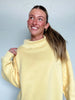 Callie Mock Neck Sweatshirt in Pale Yellow