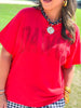 Stewart Simmons | MVP Rhinestone Tee in Red