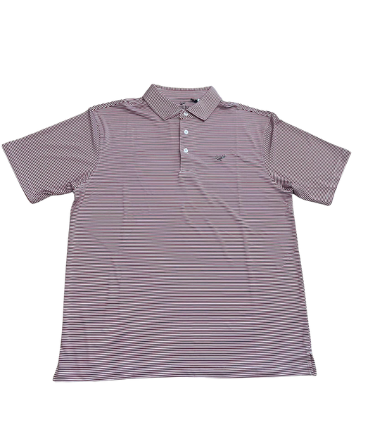 Hunt to Harvest Performance Polo in Crimson