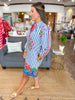 Ava Shift Dress in Striped Garden