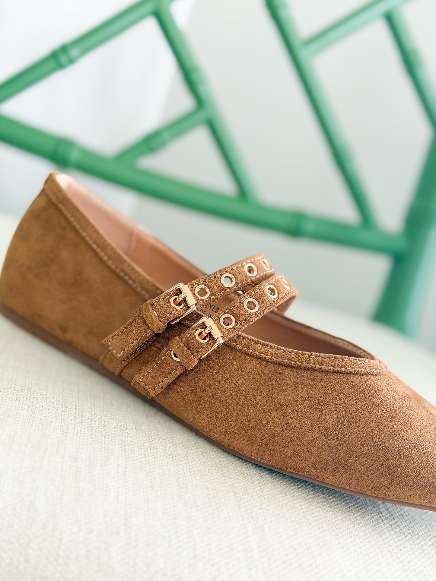 Corkys | All Eyes on Me Mary Jane Flat in Camel Faux Suede