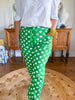 Prep Rally Dot Pants in Kelly Green