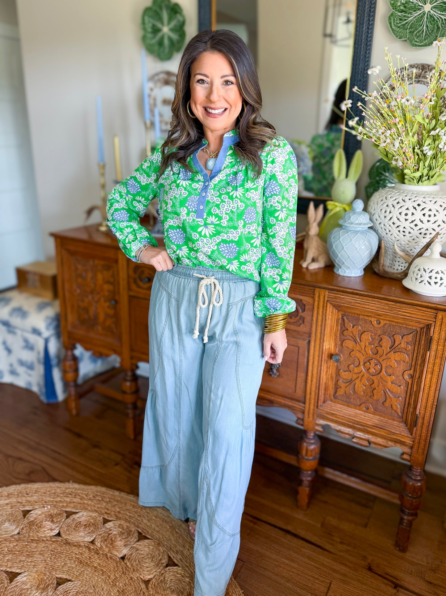 Ocean Washed Pull-On Pants