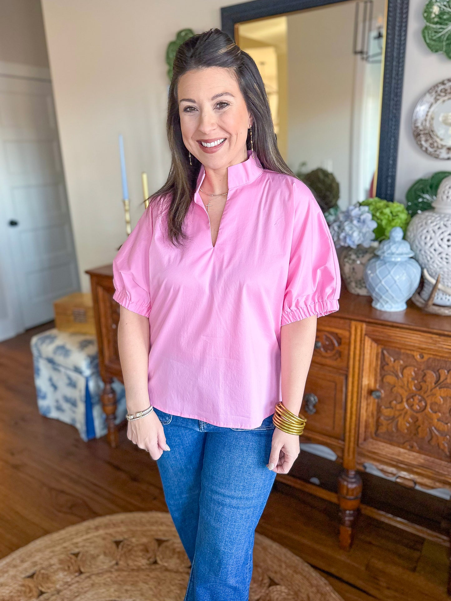 The Sutton Top in Light Pink