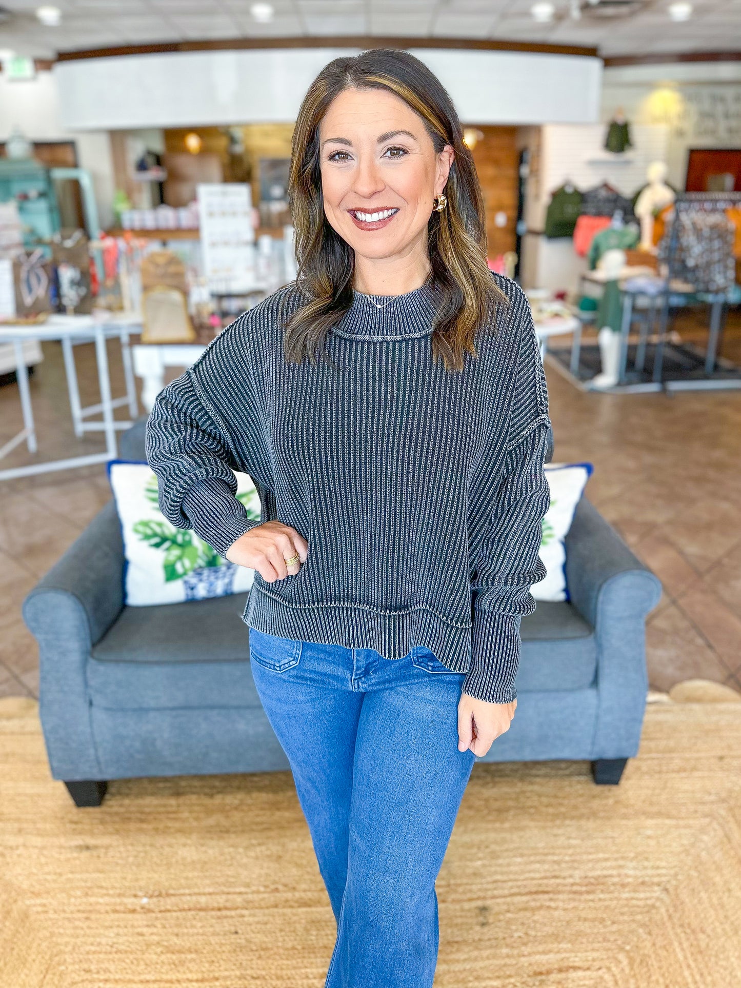 Muted Moments Sweater in Black