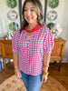 Mary Square | Elaine Top in Red and Blue Gingham