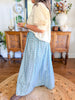 Karlie | Floral Stripe Tie Smock Waist Maxi Skirt