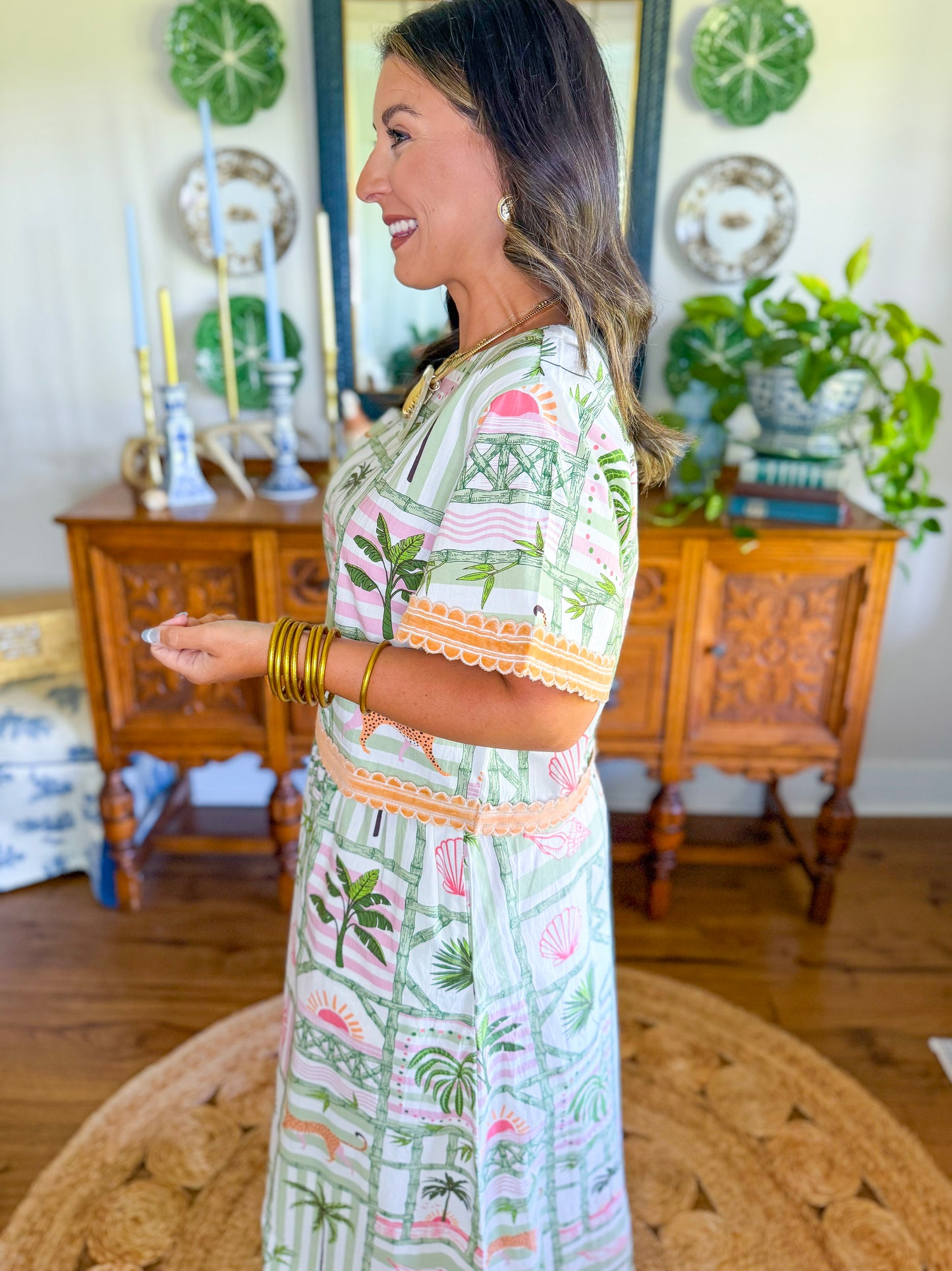Heart of Grace | Skirt Set in Palm Postal