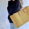 Simple Long Handled Straw Tote - Medium