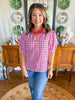 Mary Square | Elaine Top in Red and Blue Gingham