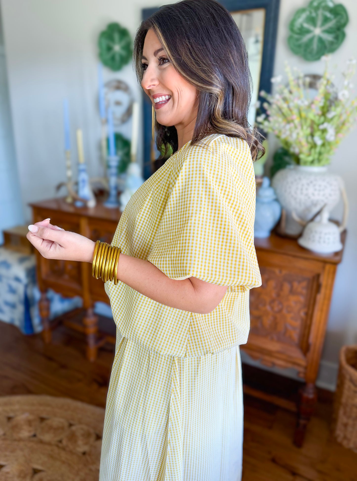 The Southern Sunshine Gingham Set