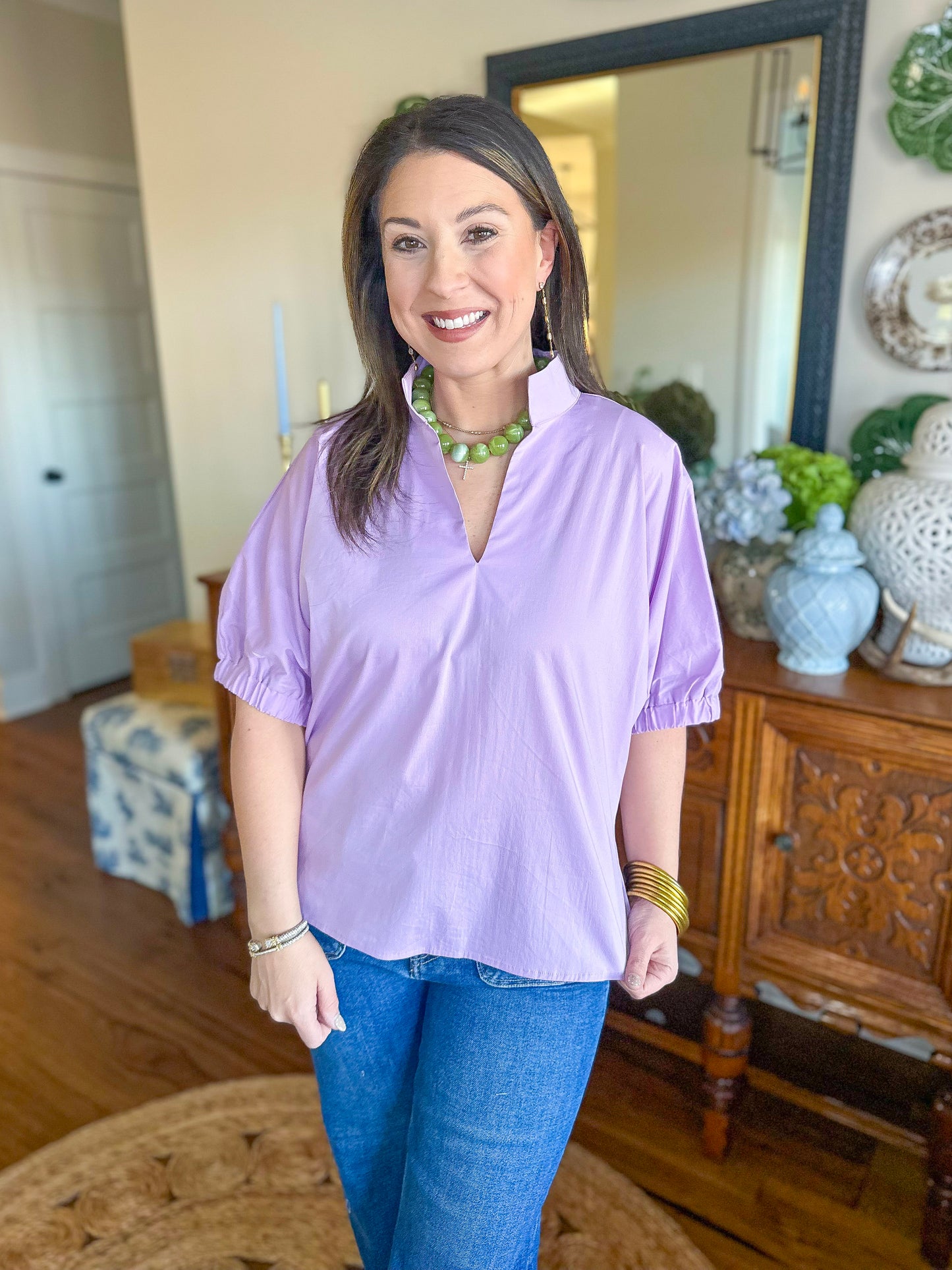The Sutton Top in Lavender