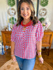 Mary Square | Elaine Top in Red and Blue Gingham