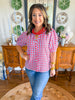 Mary Square | Elaine Top in Red and Blue Gingham