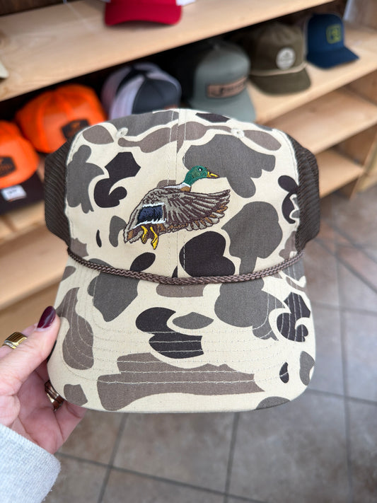 Prairie Oaks Embroidered Mallard Rope Hat