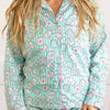 Mahjong Stripe PJ Set with Pants & Long Sleeve Top