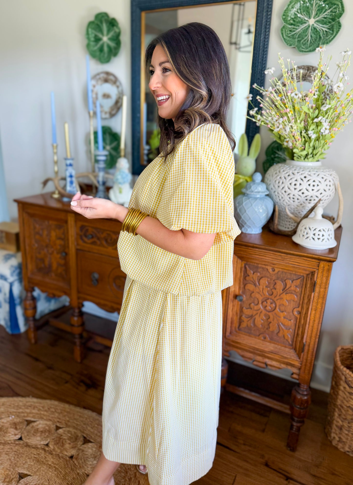 The Southern Sunshine Gingham Set