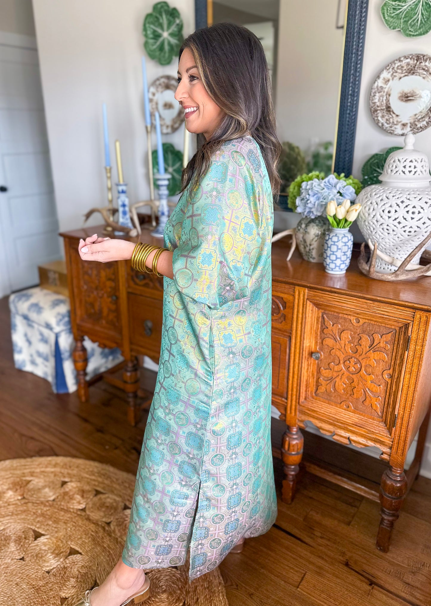 Caryn Lawn | Coco Jacquard Lime