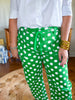 Prep Rally Dot Pants in Kelly Green