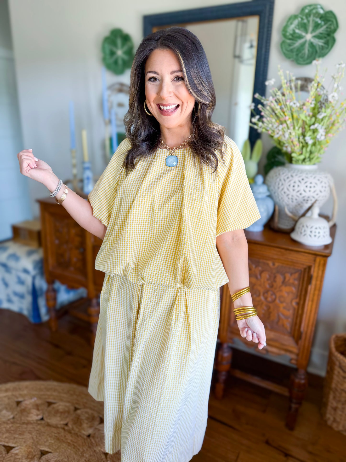 The Southern Sunshine Gingham Set