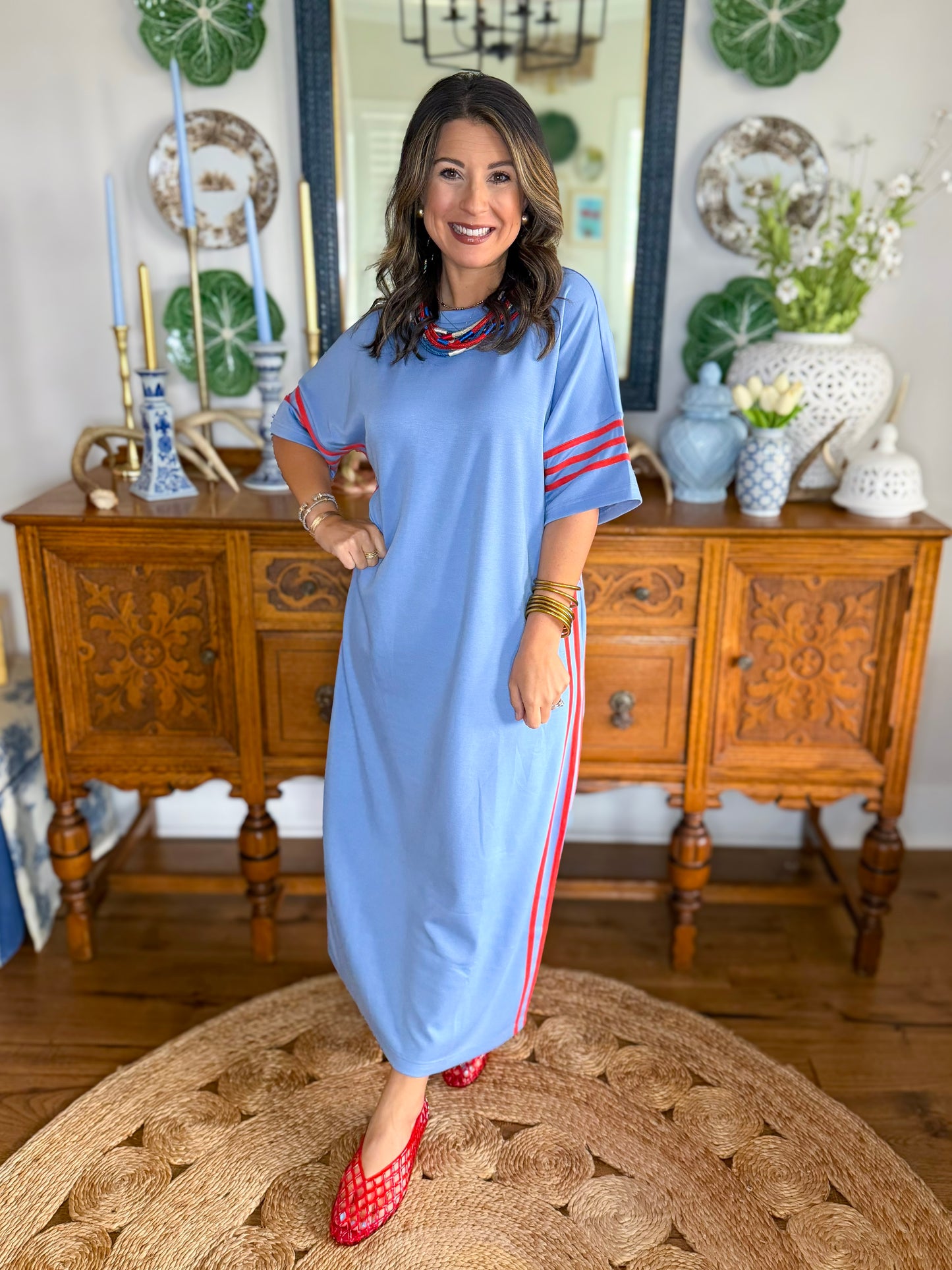 Skyline Stripe Maxi Dress
