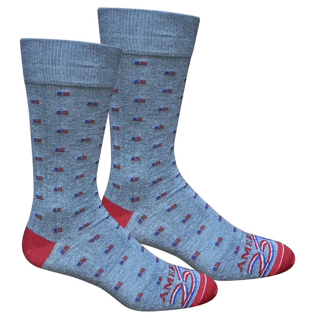 Brown Dog | Micro Flags Crew Socks