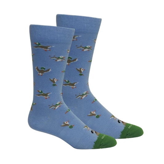 Brown Dog | 1984 Duck Hunt Crew Socks in Della Blue